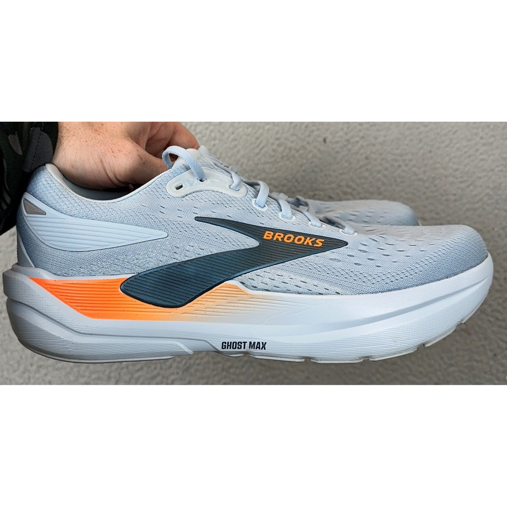 NEW Brooks Shoes Mens 12 Ghost Max Blue Orange Running Athletic 1104641D432 EUC